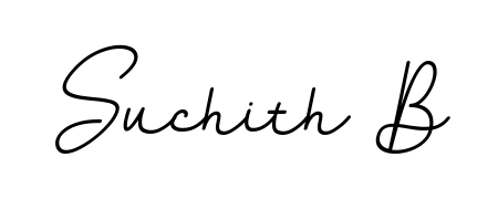 Upgrade your professional image with Suchith B signature created with BallpointsItalic-DORy9 font. Fast, free, and watermark-free download. Suchith B signature style 11 images and pictures png