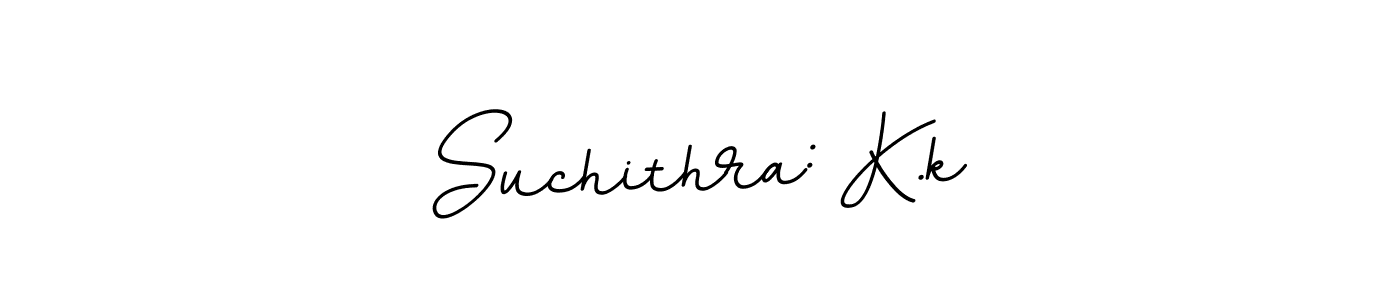 if you are searching for the best signature style for your name Suchithra: K.k. so please give up your signature search. here we have designed multiple signature styles  using BallpointsItalic-DORy9. Suchithra: K.k signature style 11 images and pictures png