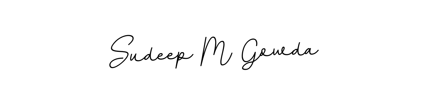 Use a signature maker to create a handwritten signature online. With this signature software, you can design (BallpointsItalic-DORy9) your own signature for name Sudeep M Gowda. Sudeep M Gowda signature style 11 images and pictures png