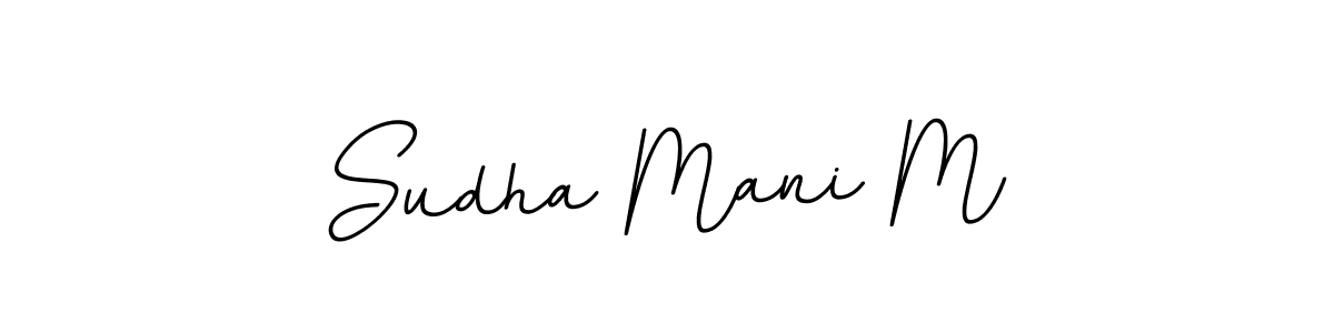 It looks lik you need a new signature style for name Sudha Mani M. Design unique handwritten (BallpointsItalic-DORy9) signature with our free signature maker in just a few clicks. Sudha Mani M signature style 11 images and pictures png
