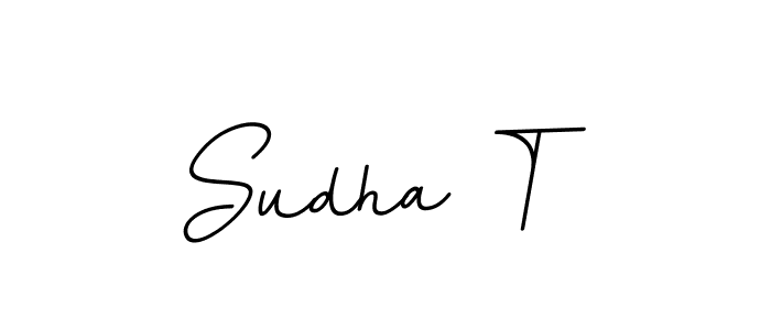 Make a beautiful signature design for name Sudha T. With this signature (BallpointsItalic-DORy9) style, you can create a handwritten signature for free. Sudha T signature style 11 images and pictures png