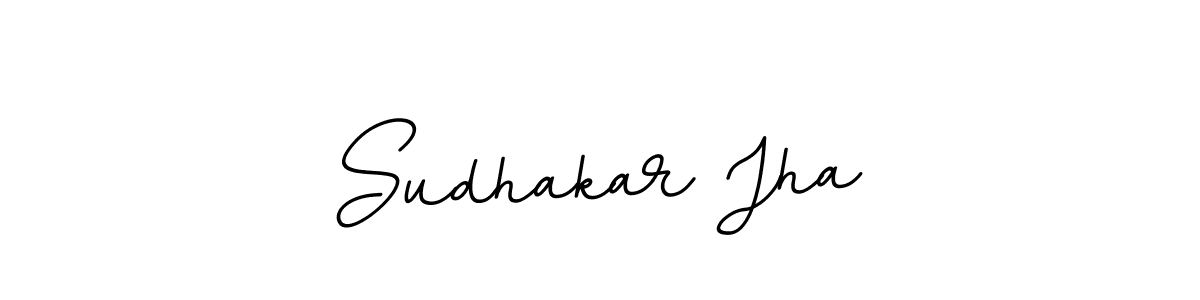 Create a beautiful signature design for name Sudhakar Jha. With this signature (BallpointsItalic-DORy9) fonts, you can make a handwritten signature for free. Sudhakar Jha signature style 11 images and pictures png