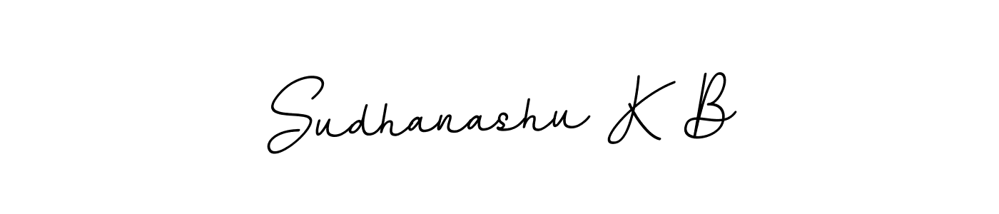 Sudhanashu K B stylish signature style. Best Handwritten Sign (BallpointsItalic-DORy9) for my name. Handwritten Signature Collection Ideas for my name Sudhanashu K B. Sudhanashu K B signature style 11 images and pictures png