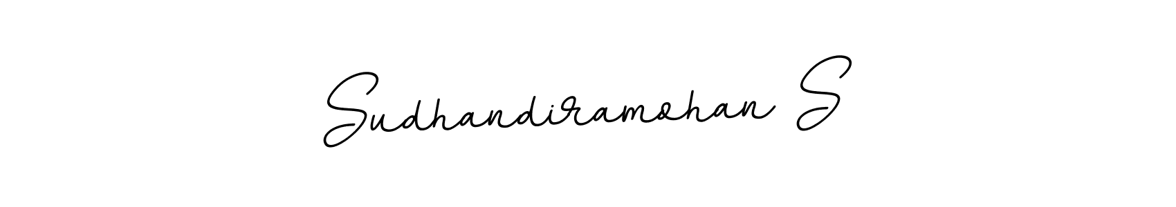 How to make Sudhandiramohan S name signature. Use BallpointsItalic-DORy9 style for creating short signs online. This is the latest handwritten sign. Sudhandiramohan S signature style 11 images and pictures png