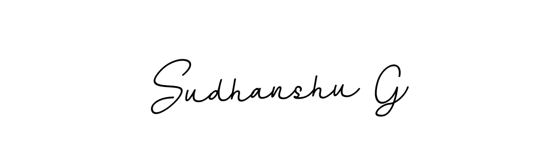 Use a signature maker to create a handwritten signature online. With this signature software, you can design (BallpointsItalic-DORy9) your own signature for name Sudhanshu G. Sudhanshu G signature style 11 images and pictures png