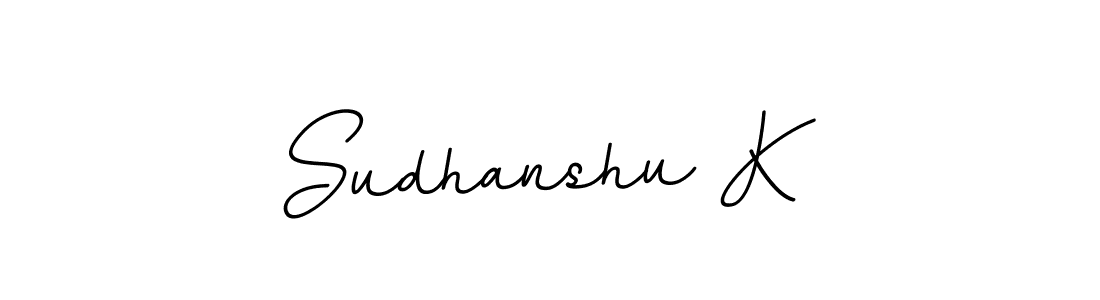 Use a signature maker to create a handwritten signature online. With this signature software, you can design (BallpointsItalic-DORy9) your own signature for name Sudhanshu K. Sudhanshu K signature style 11 images and pictures png