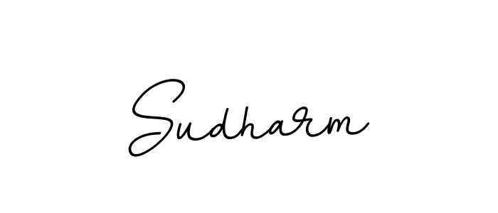 Use a signature maker to create a handwritten signature online. With this signature software, you can design (BallpointsItalic-DORy9) your own signature for name Sudharm. Sudharm signature style 11 images and pictures png