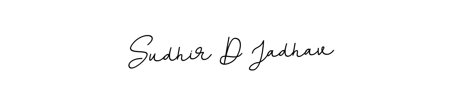 How to make Sudhir D Jadhav name signature. Use BallpointsItalic-DORy9 style for creating short signs online. This is the latest handwritten sign. Sudhir D Jadhav signature style 11 images and pictures png