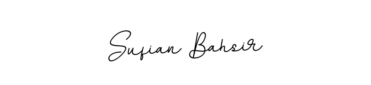 You should practise on your own different ways (BallpointsItalic-DORy9) to write your name (Sufian Bahsir) in signature. don't let someone else do it for you. Sufian Bahsir signature style 11 images and pictures png
