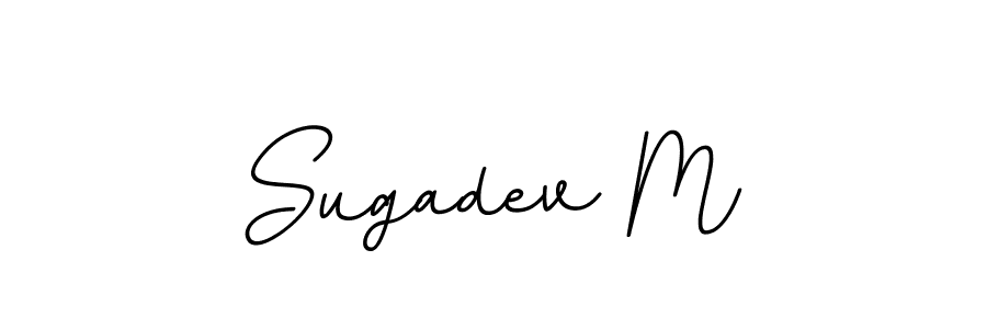 The best way (BallpointsItalic-DORy9) to make a short signature is to pick only two or three words in your name. The name Sugadev M include a total of six letters. For converting this name. Sugadev M signature style 11 images and pictures png