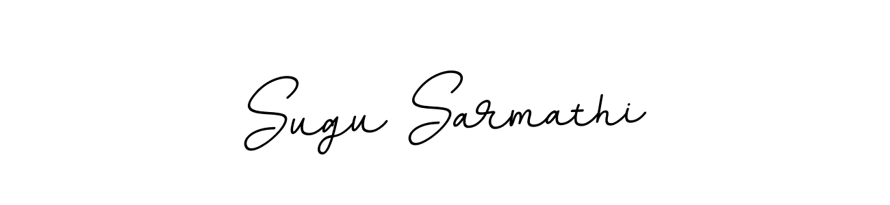 The best way (BallpointsItalic-DORy9) to make a short signature is to pick only two or three words in your name. The name Sugu Sarmathi include a total of six letters. For converting this name. Sugu Sarmathi signature style 11 images and pictures png