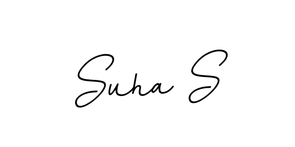 Use a signature maker to create a handwritten signature online. With this signature software, you can design (BallpointsItalic-DORy9) your own signature for name Suha S. Suha S signature style 11 images and pictures png