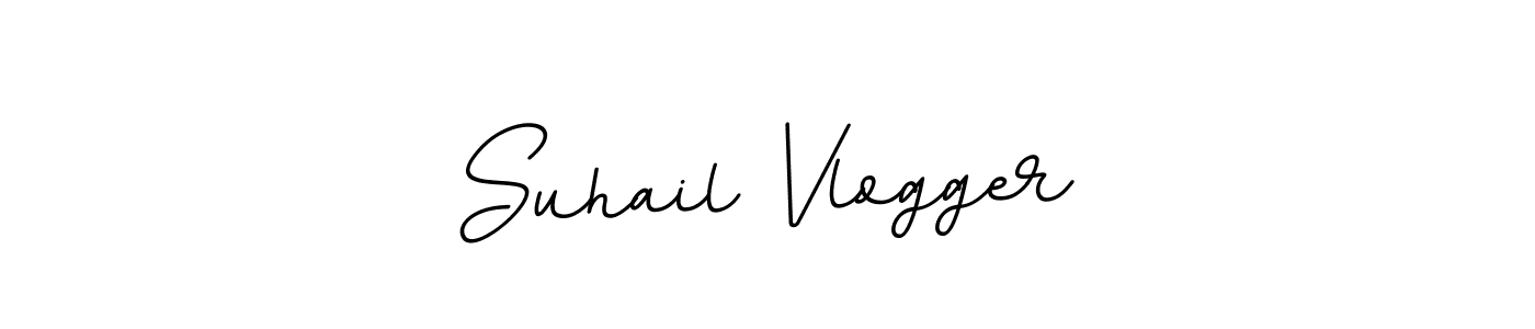 Create a beautiful signature design for name Suhail Vlogger. With this signature (BallpointsItalic-DORy9) fonts, you can make a handwritten signature for free. Suhail Vlogger signature style 11 images and pictures png
