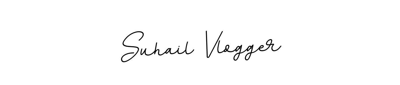 Use a signature maker to create a handwritten signature online. With this signature software, you can design (BallpointsItalic-DORy9) your own signature for name Suhail Vlogger. Suhail Vlogger signature style 11 images and pictures png