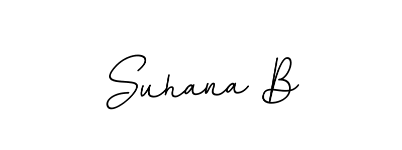 Create a beautiful signature design for name Suhana B. With this signature (BallpointsItalic-DORy9) fonts, you can make a handwritten signature for free. Suhana B signature style 11 images and pictures png