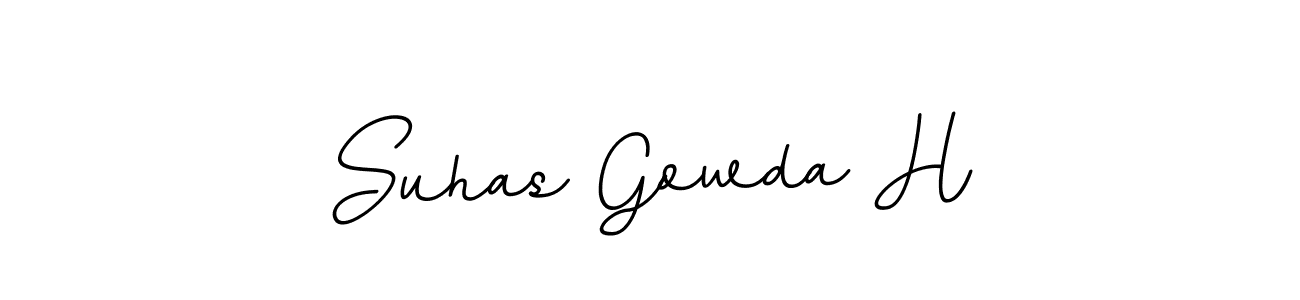 Make a beautiful signature design for name Suhas Gowda H. With this signature (BallpointsItalic-DORy9) style, you can create a handwritten signature for free. Suhas Gowda H signature style 11 images and pictures png
