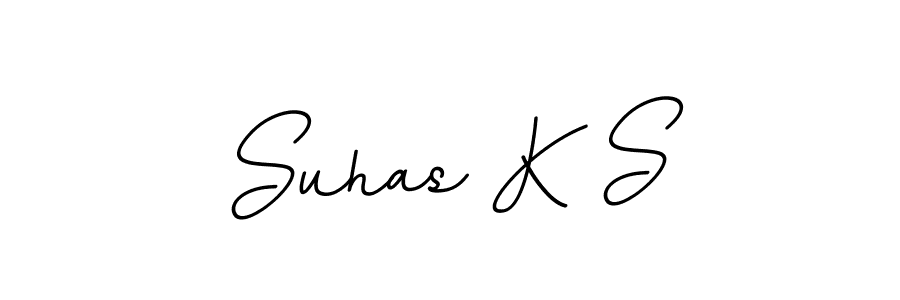 Make a beautiful signature design for name Suhas K S. With this signature (BallpointsItalic-DORy9) style, you can create a handwritten signature for free. Suhas K S signature style 11 images and pictures png