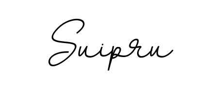 You should practise on your own different ways (BallpointsItalic-DORy9) to write your name (Suipru) in signature. Don't let someone else do it for you. Suipru signature style 11 images and pictures png