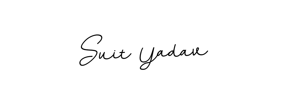 How to make Suit Yadav name signature. Use BallpointsItalic-DORy9 style for creating short signs online. This is the latest handwritten sign. Suit Yadav signature style 11 images and pictures png