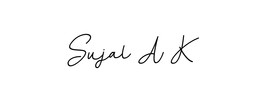 Use a signature maker to create a handwritten signature online. With this signature software, you can design (BallpointsItalic-DORy9) your own signature for name Sujal A K. Sujal A K signature style 11 images and pictures png