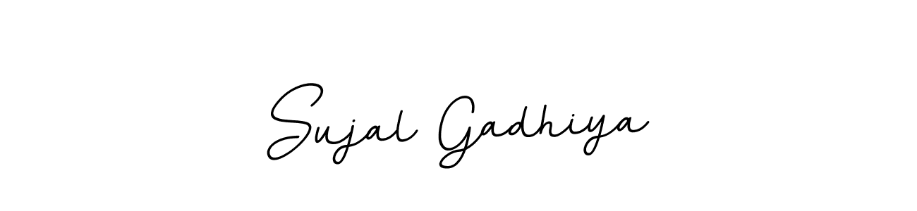 The best way (BallpointsItalic-DORy9) to make a short signature is to pick only two or three words in your name. The name Sujal Gadhiya include a total of six letters. For converting this name. Sujal Gadhiya signature style 11 images and pictures png