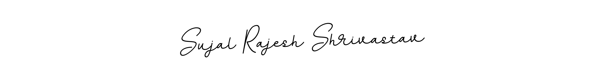 This is the best signature style for the Sujal Rajesh Shrivastav name. Also you like these signature font (BallpointsItalic-DORy9). Mix name signature. Sujal Rajesh Shrivastav signature style 11 images and pictures png