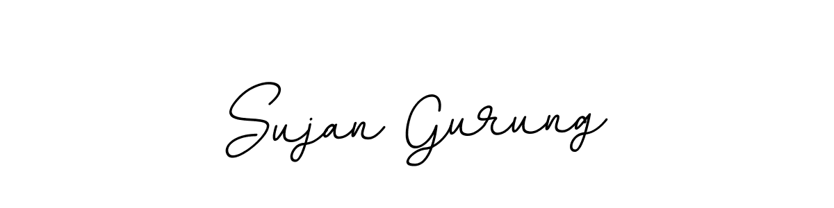 Make a beautiful signature design for name Sujan Gurung. With this signature (BallpointsItalic-DORy9) style, you can create a handwritten signature for free. Sujan Gurung signature style 11 images and pictures png