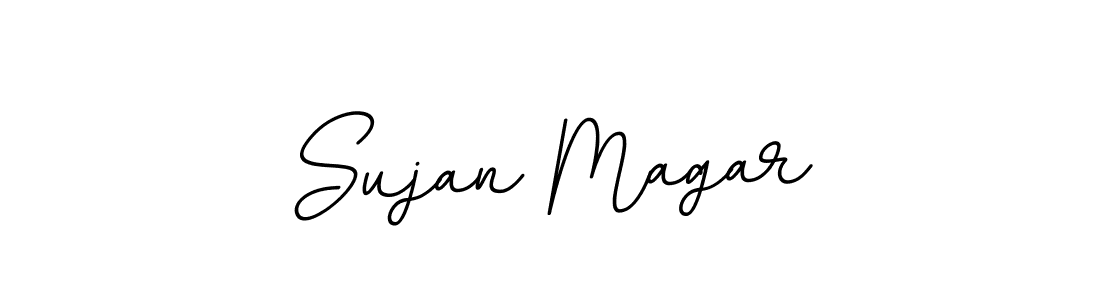 You should practise on your own different ways (BallpointsItalic-DORy9) to write your name (Sujan Magar) in signature. don't let someone else do it for you. Sujan Magar signature style 11 images and pictures png