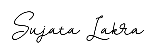 Try this chic Sujata Lakra handwritten sign style. Using BallpointsItalic-DORy9 font elements, it gives your name a sleek, memorable identity. Sujata Lakra signature style 11 images and pictures png