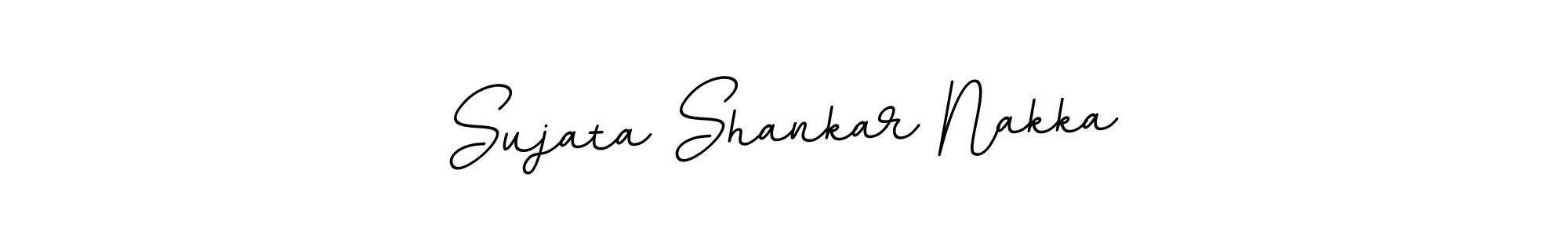 Create a beautiful signature design for name Sujata Shankar Nakka. With this signature (BallpointsItalic-DORy9) fonts, you can make a handwritten signature for free. Sujata Shankar Nakka signature style 11 images and pictures png