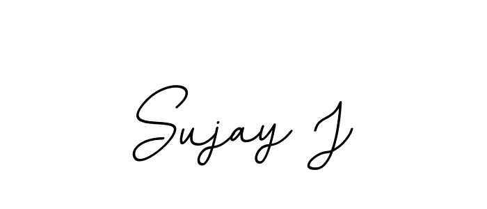 This is the best signature style for the Sujay J name. Also you like these signature font (BallpointsItalic-DORy9). Mix name signature. Sujay J signature style 11 images and pictures png