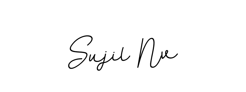 BallpointsItalic-DORy9 is a professional signature style that is perfect for those who want to add a touch of class to their signature. It is also a great choice for those who want to make their signature more unique. Get Sujil Nv name to fancy signature for free. Sujil Nv signature style 11 images and pictures png