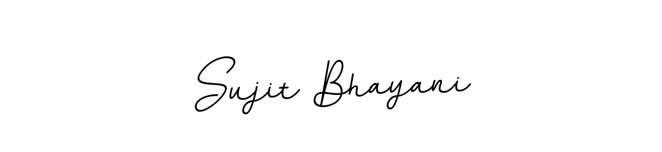 Design your own signature with our free online signature maker. With this signature software, you can create a handwritten (BallpointsItalic-DORy9) signature for name Sujit Bhayani. Sujit Bhayani signature style 11 images and pictures png