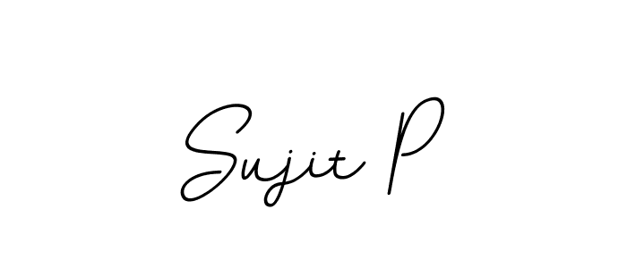 Sujit P stylish signature style. Best Handwritten Sign (BallpointsItalic-DORy9) for my name. Handwritten Signature Collection Ideas for my name Sujit P. Sujit P signature style 11 images and pictures png