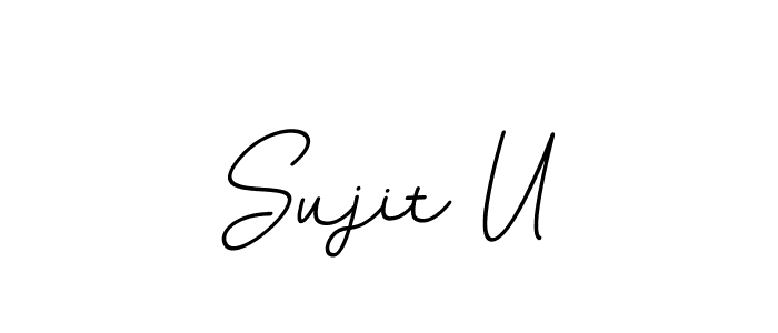 Sujit U stylish signature style. Best Handwritten Sign (BallpointsItalic-DORy9) for my name. Handwritten Signature Collection Ideas for my name Sujit U. Sujit U signature style 11 images and pictures png