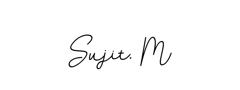 Use a signature maker to create a handwritten signature online. With this signature software, you can design (BallpointsItalic-DORy9) your own signature for name Sujit. M. Sujit. M signature style 11 images and pictures png