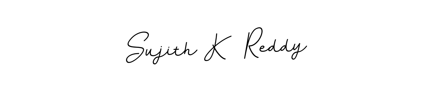 Make a beautiful signature design for name Sujith K  Reddy. With this signature (BallpointsItalic-DORy9) style, you can create a handwritten signature for free. Sujith K  Reddy signature style 11 images and pictures png