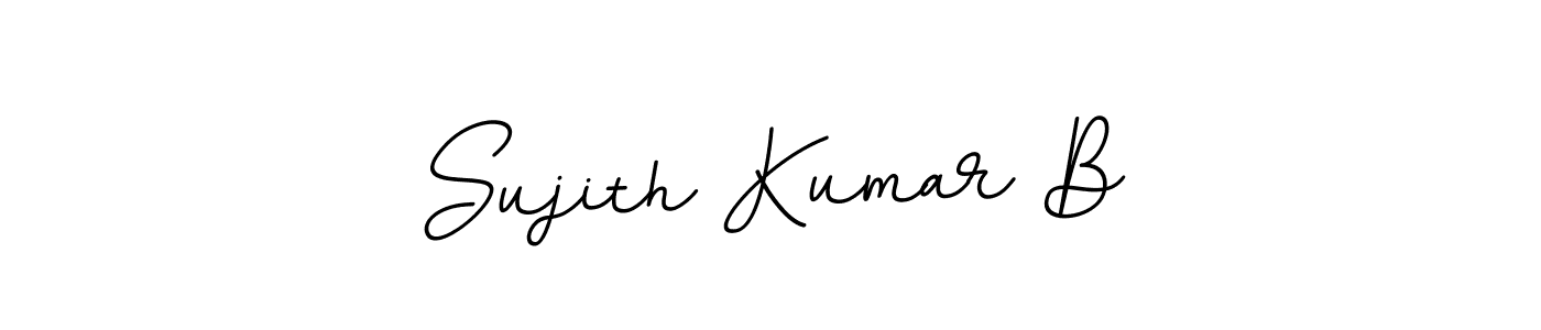 This is the best signature style for the Sujith Kumar B name. Also you like these signature font (BallpointsItalic-DORy9). Mix name signature. Sujith Kumar B signature style 11 images and pictures png