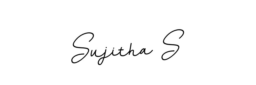 How to make Sujitha S name signature. Use BallpointsItalic-DORy9 style for creating short signs online. This is the latest handwritten sign. Sujitha S signature style 11 images and pictures png