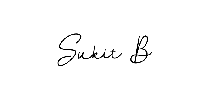 Use a signature maker to create a handwritten signature online. With this signature software, you can design (BallpointsItalic-DORy9) your own signature for name Sukit B. Sukit B signature style 11 images and pictures png