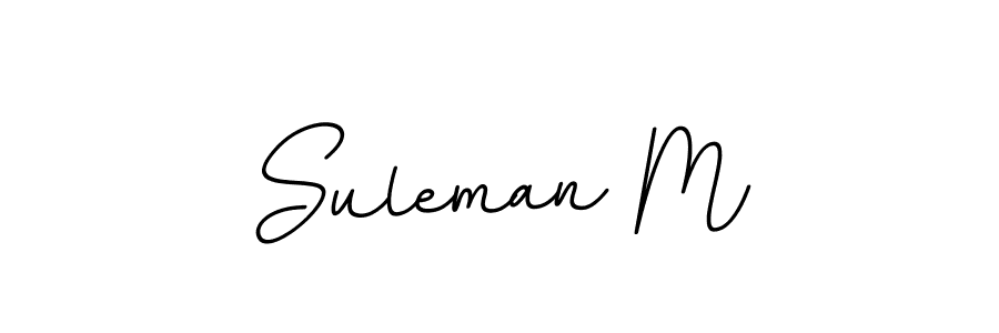 How to make Suleman M name signature. Use BallpointsItalic-DORy9 style for creating short signs online. This is the latest handwritten sign. Suleman M signature style 11 images and pictures png