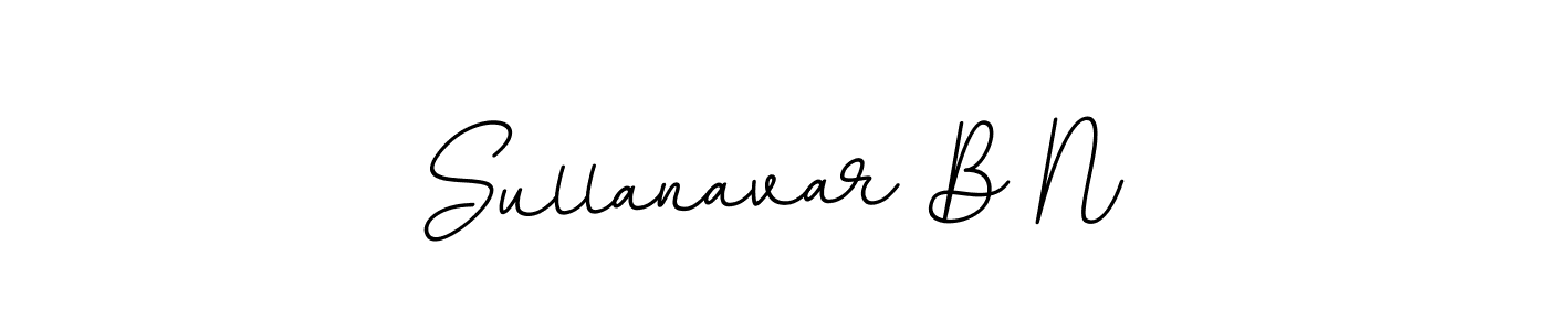 Use a signature maker to create a handwritten signature online. With this signature software, you can design (BallpointsItalic-DORy9) your own signature for name Sullanavar B N. Sullanavar B N signature style 11 images and pictures png