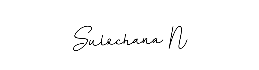 The best way (BallpointsItalic-DORy9) to make a short signature is to pick only two or three words in your name. The name Sulochana N include a total of six letters. For converting this name. Sulochana N signature style 11 images and pictures png