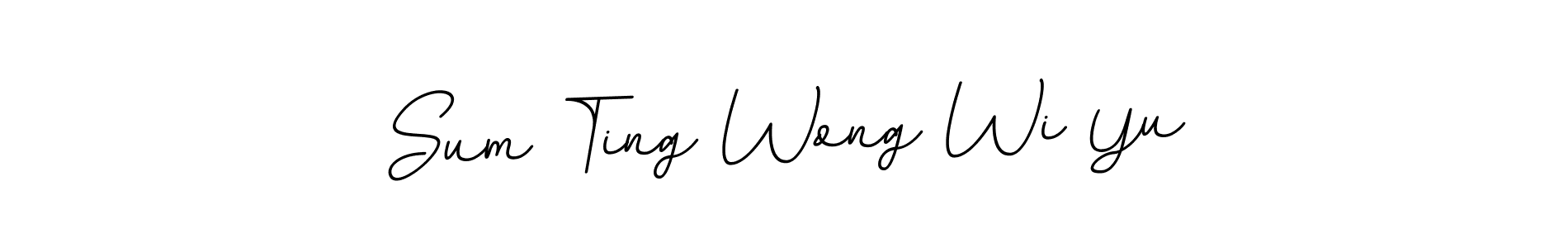 It looks lik you need a new signature style for name Sum Ting Wong Wi Yu. Design unique handwritten (BallpointsItalic-DORy9) signature with our free signature maker in just a few clicks. Sum Ting Wong Wi Yu signature style 11 images and pictures png