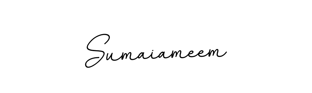 Use a signature maker to create a handwritten signature online. With this signature software, you can design (BallpointsItalic-DORy9) your own signature for name Sumaiameem. Sumaiameem signature style 11 images and pictures png