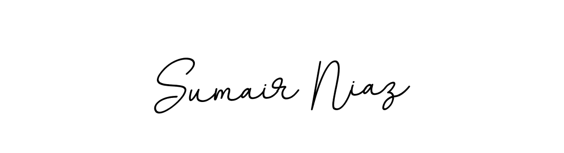 The best way (BallpointsItalic-DORy9) to make a short signature is to pick only two or three words in your name. The name Sumair Niaz include a total of six letters. For converting this name. Sumair Niaz signature style 11 images and pictures png