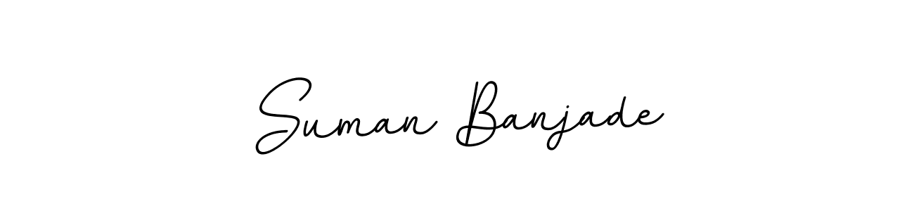 Use a signature maker to create a handwritten signature online. With this signature software, you can design (BallpointsItalic-DORy9) your own signature for name Suman Banjade. Suman Banjade signature style 11 images and pictures png