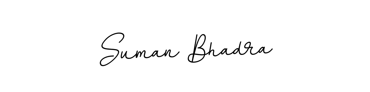 You should practise on your own different ways (BallpointsItalic-DORy9) to write your name (Suman Bhadra) in signature. don't let someone else do it for you. Suman Bhadra signature style 11 images and pictures png