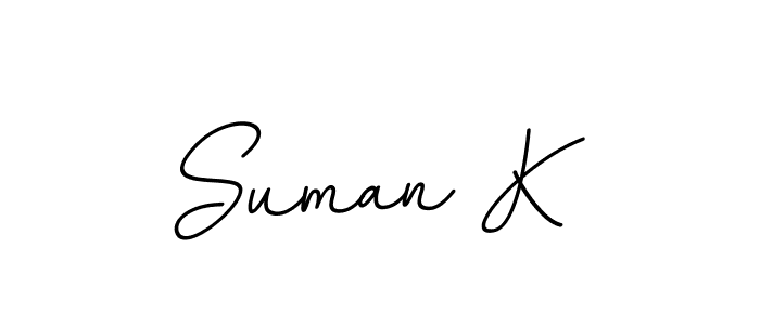 Design your own signature with our free online signature maker. With this signature software, you can create a handwritten (BallpointsItalic-DORy9) signature for name Suman K. Suman K signature style 11 images and pictures png