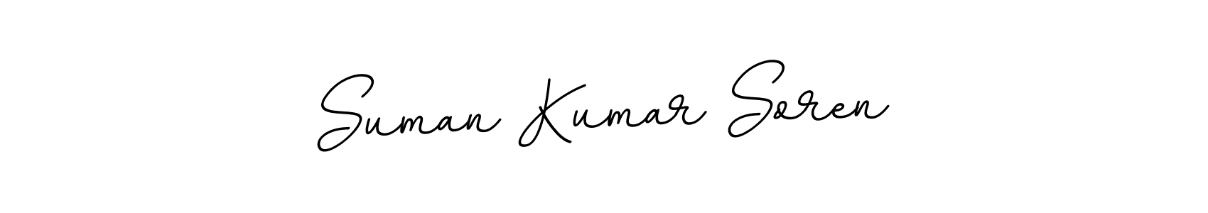 You should practise on your own different ways (BallpointsItalic-DORy9) to write your name (Suman Kumar Soren) in signature. don't let someone else do it for you. Suman Kumar Soren signature style 11 images and pictures png